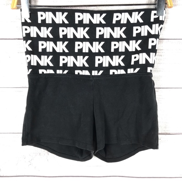 PINK Victoria’s Secret black fold over shorts - Picture 3 of 5
